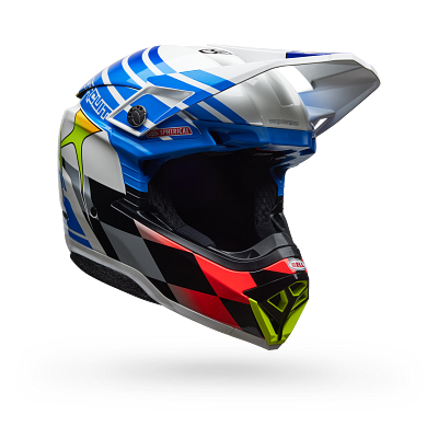 MOTO-10 SPHERICAL PC GLOSS ECE [BLU/WHT] S