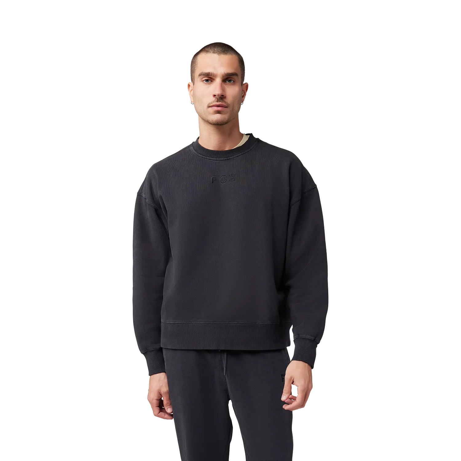 WORDMARK OVERSIZED FLEECE CREW 