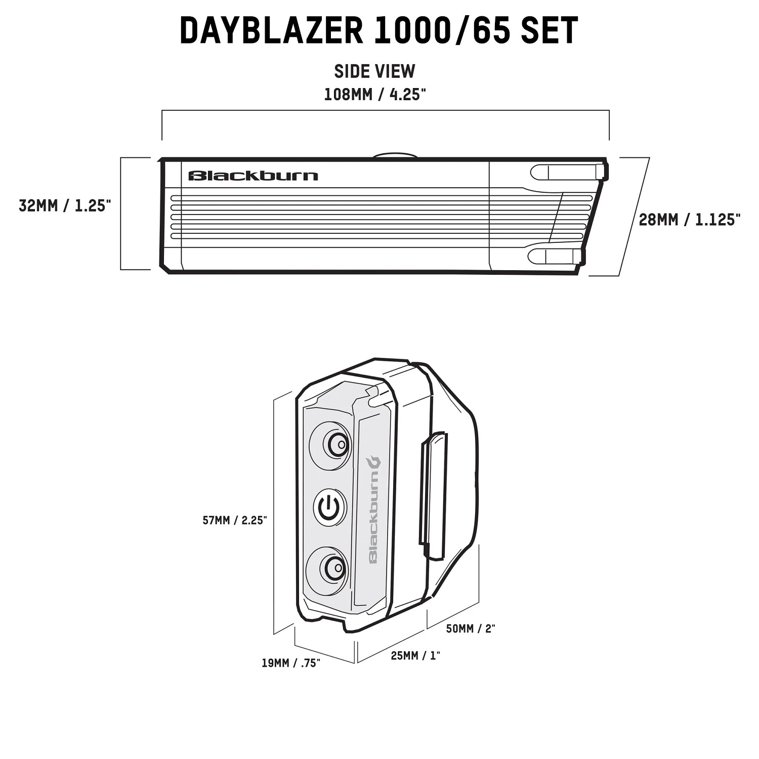 BBN DAYBLAZER 1000 FRONT 65 REAR COMBO