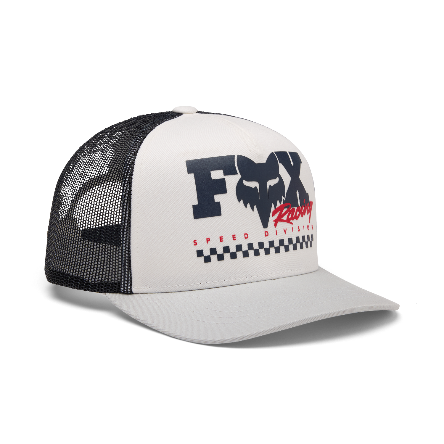 YTH CHECKER MESH TRUCKER HAT [WHT] OS