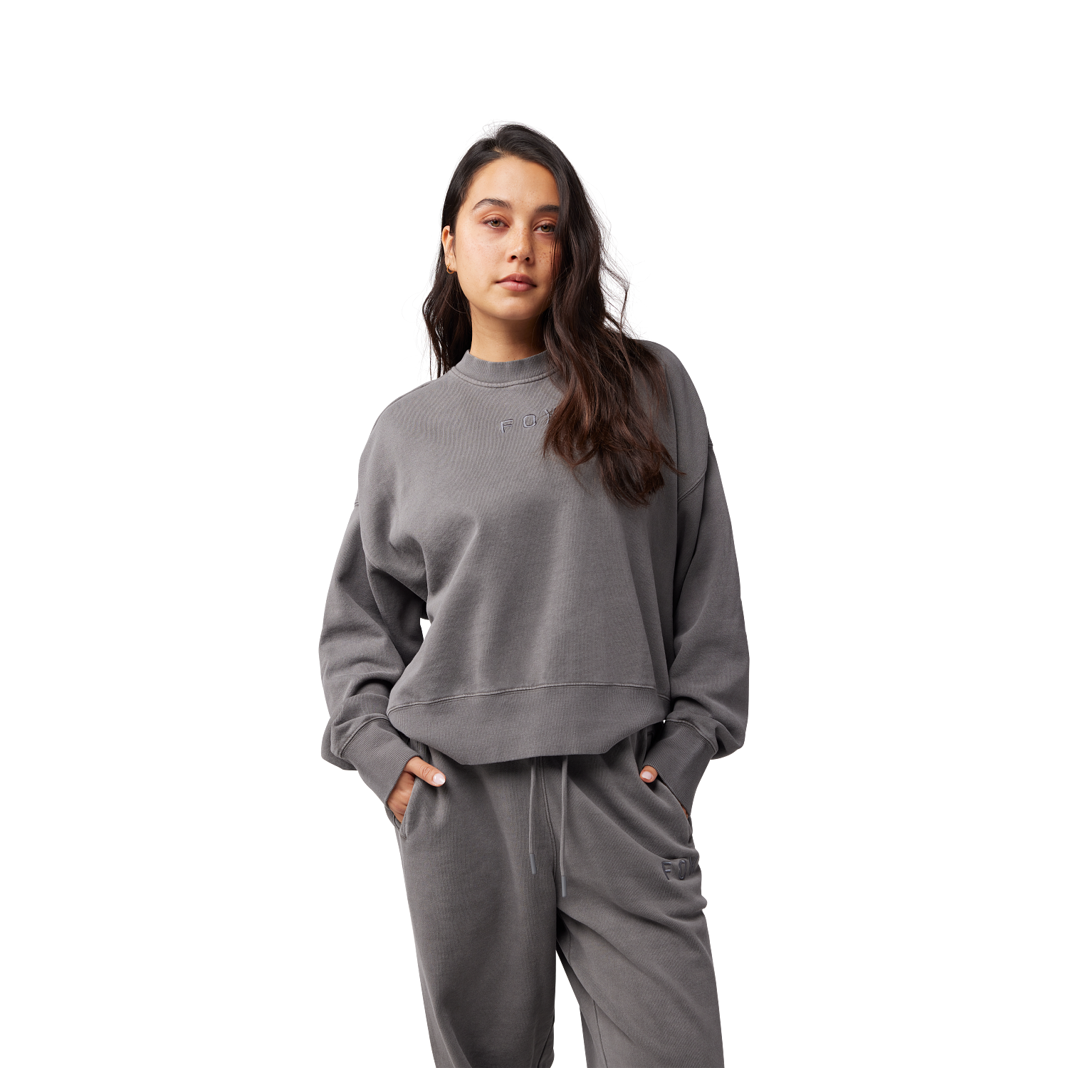 Rundhalspullover Wordmark Oversized - Dame