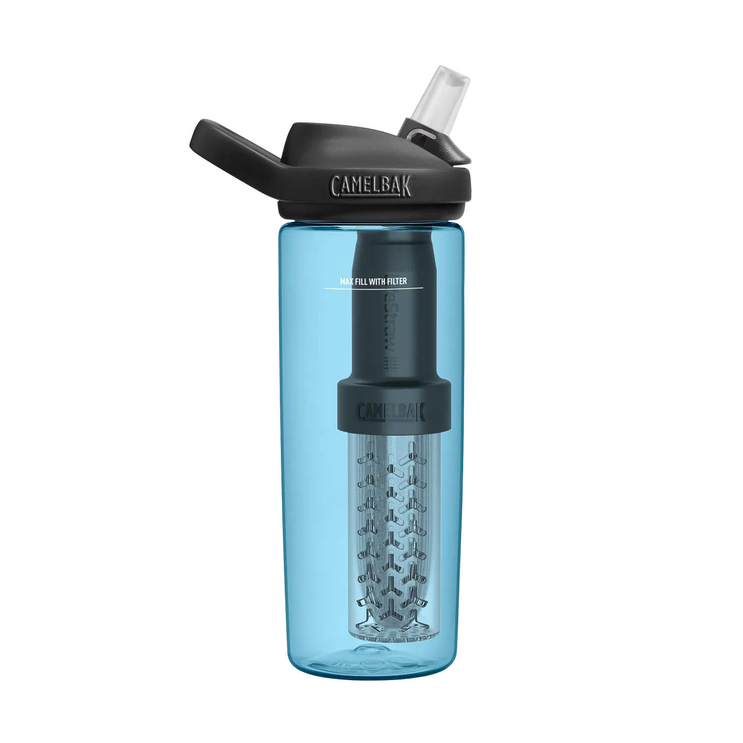 eddy+ 20oz, filtered by LifeStraw, True Blue