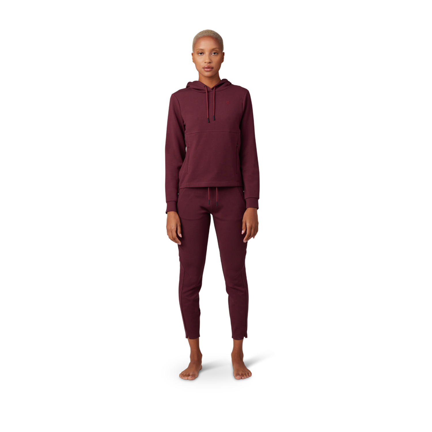 WOMENS RISE PO FLEECE [HTR BUR] L