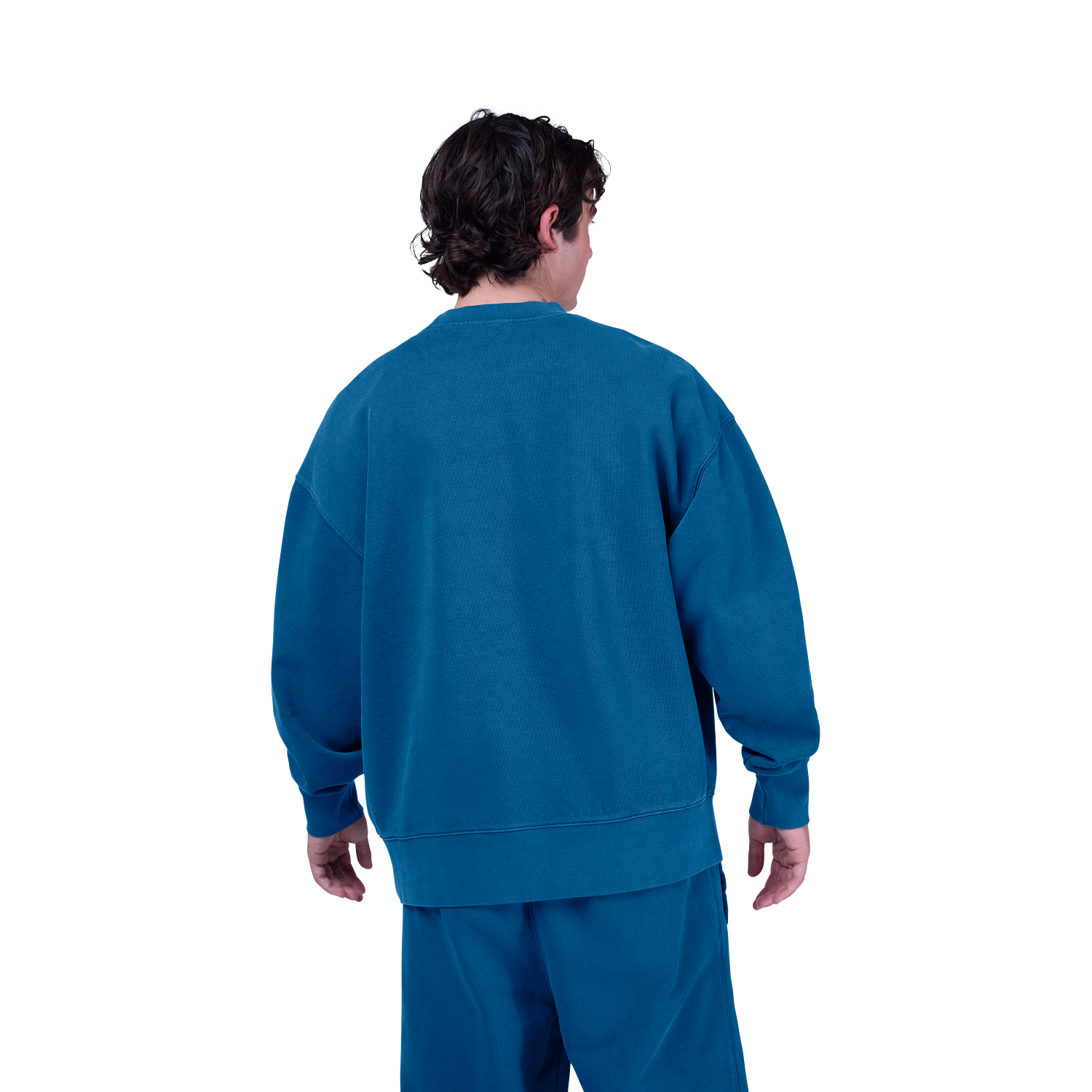 Wordmark oversized pullover med rund halsudsk&aelig;ring