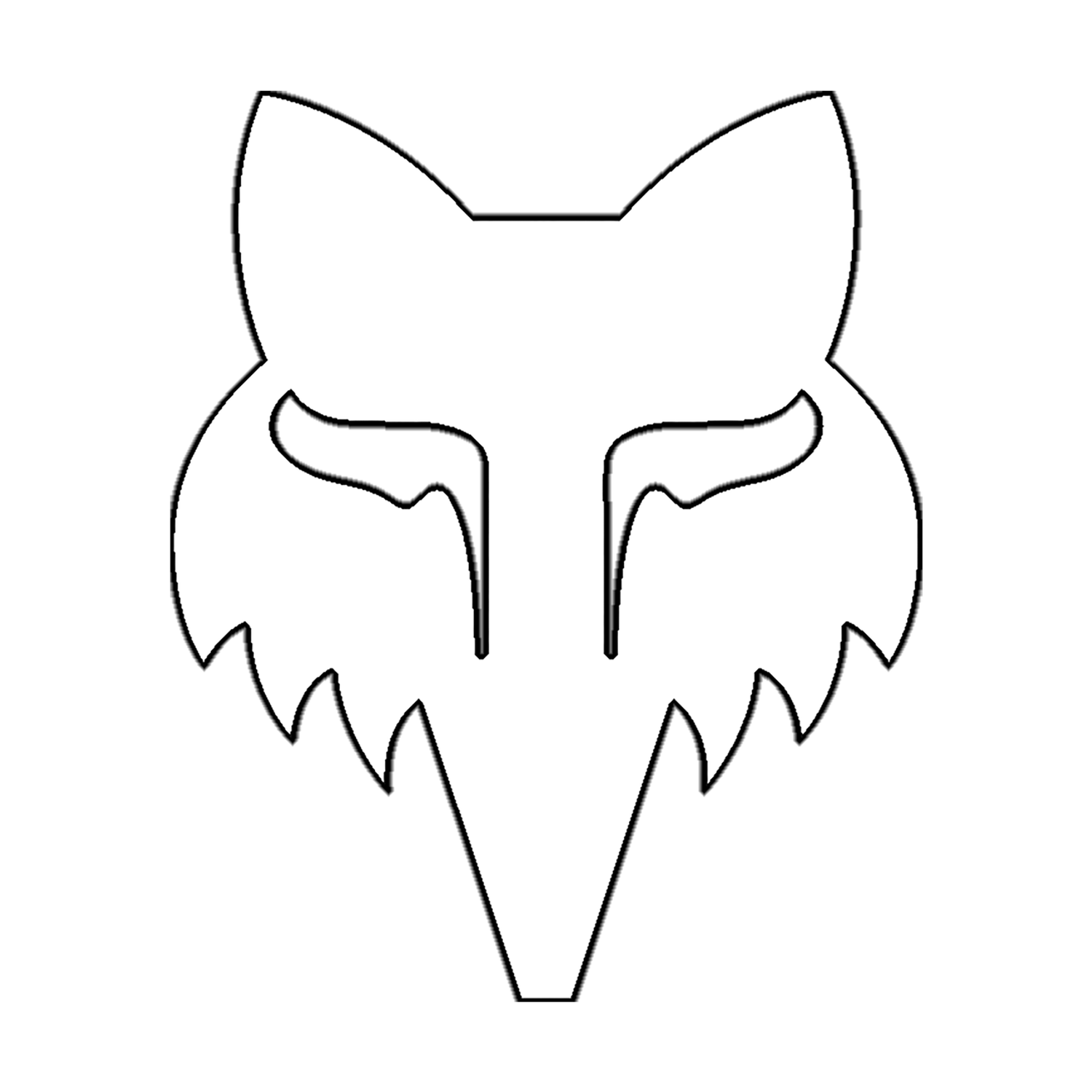 FOX HEAD 4" - DIE CUT VINYL [WHT] OS