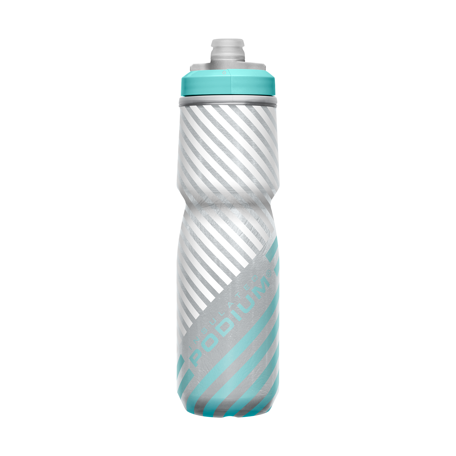 Podium Chill Outdoor 24oz, Grey/Teal Stripe