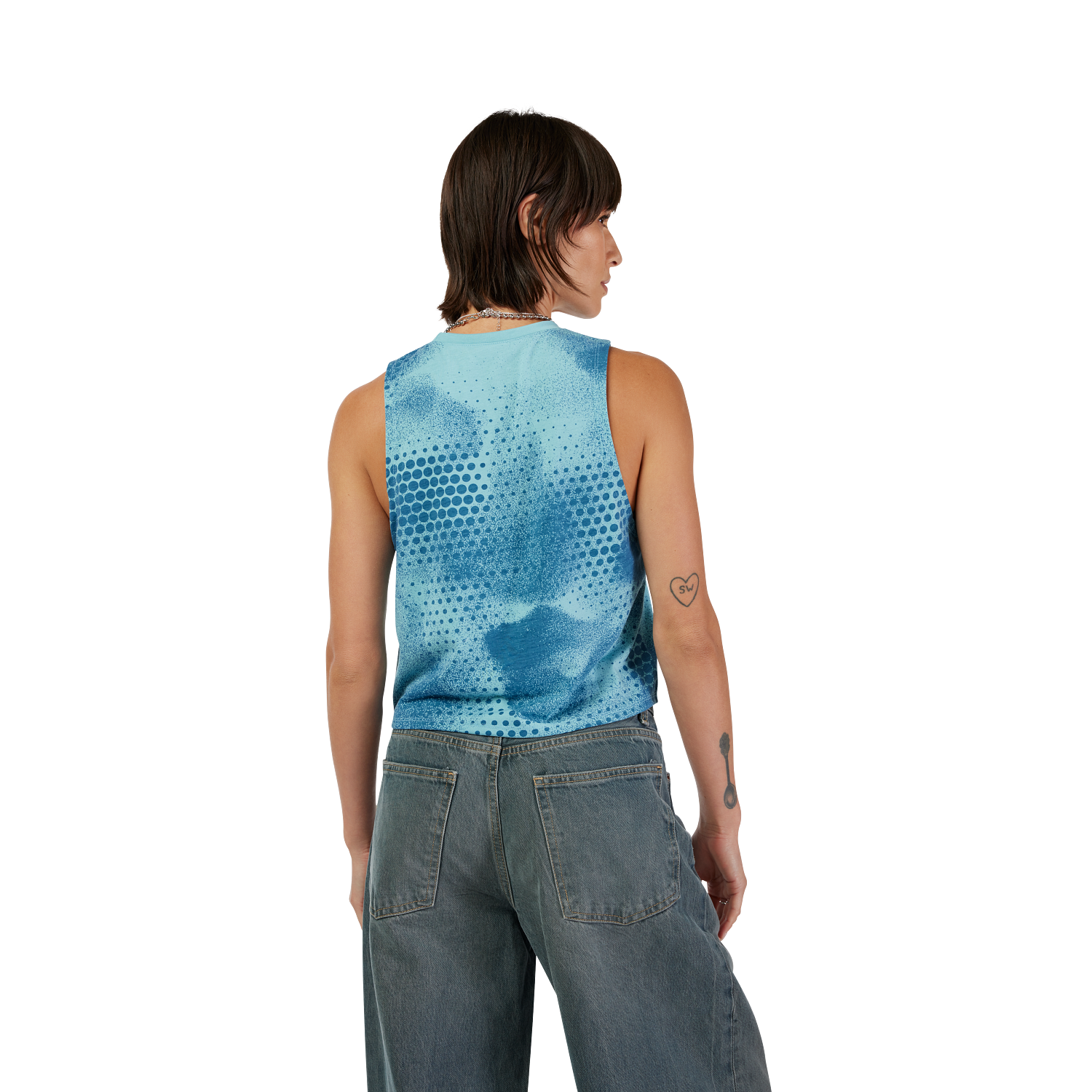 W AOP BIKER TECH TANK [VIN WSH] S