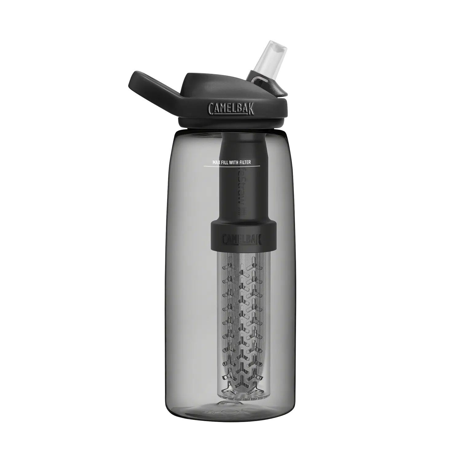 eddy+ 32oz, filtered by LifeStraw, Charcoal