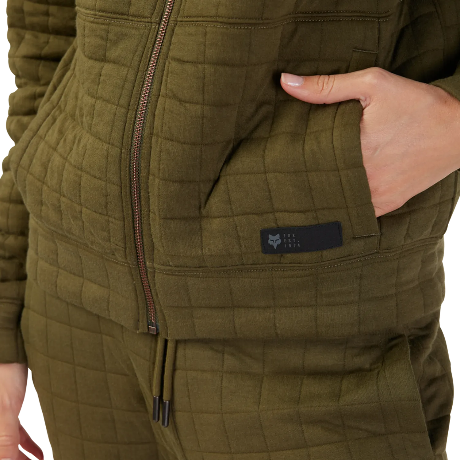 Women's Quilted Zip Hoodie