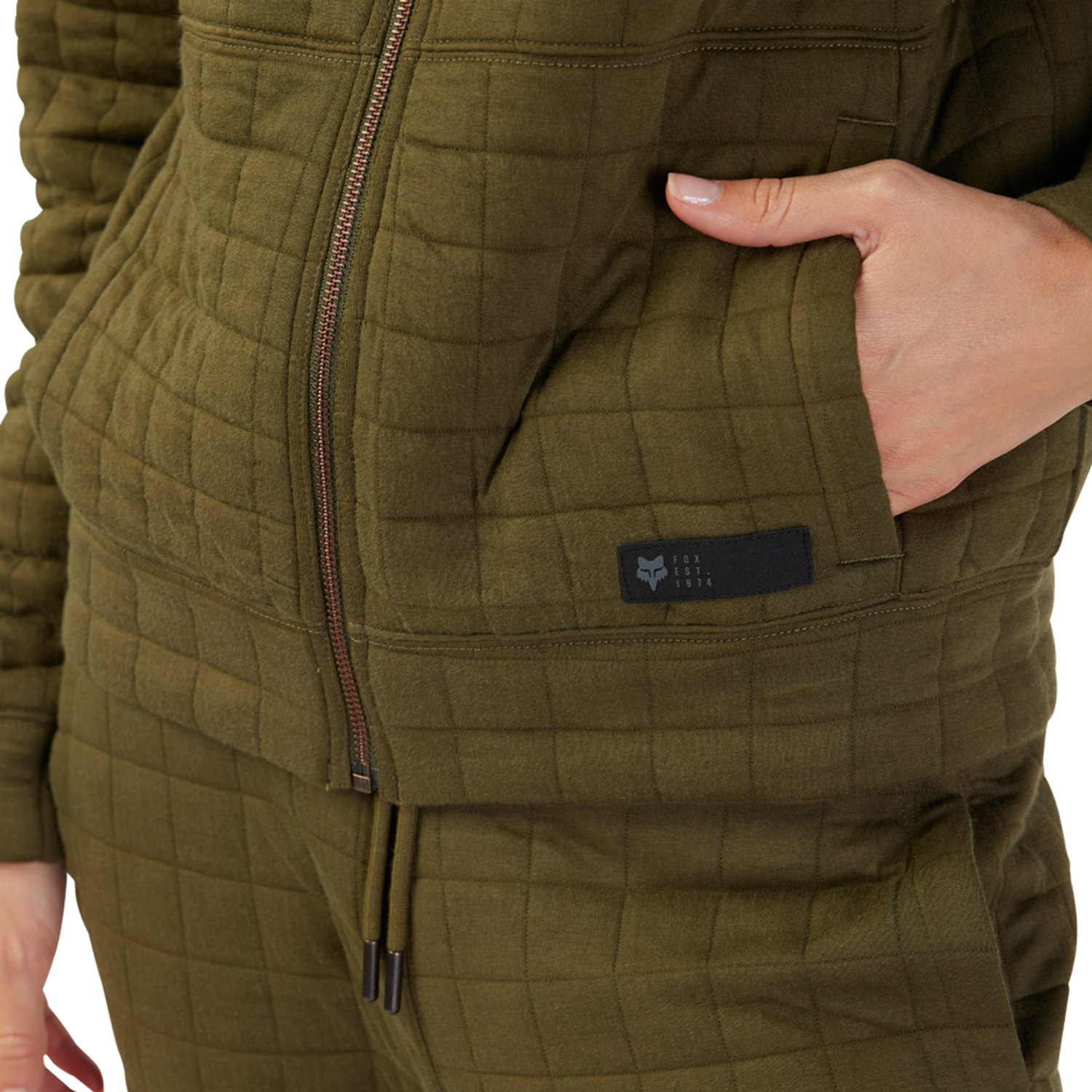Women's Quilted Zip Hoodie