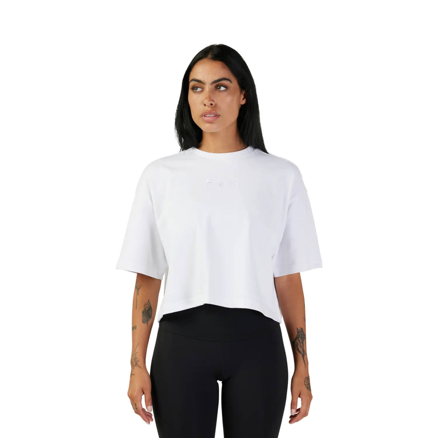 Camiseta Premium Wordmark Crop para Mujer