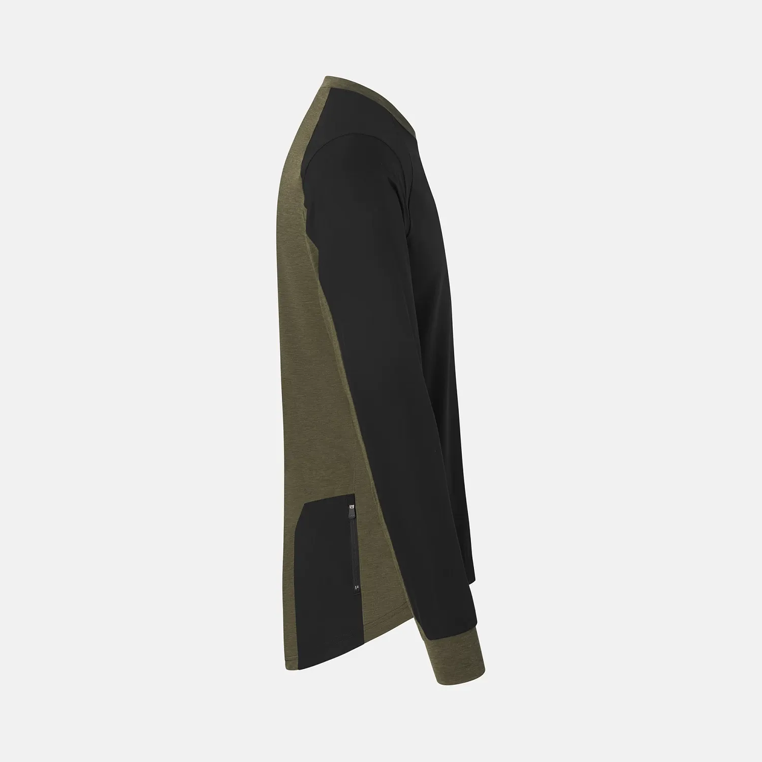 GA M ROUST LS WIND JERSEY BLK/TRL GRN S