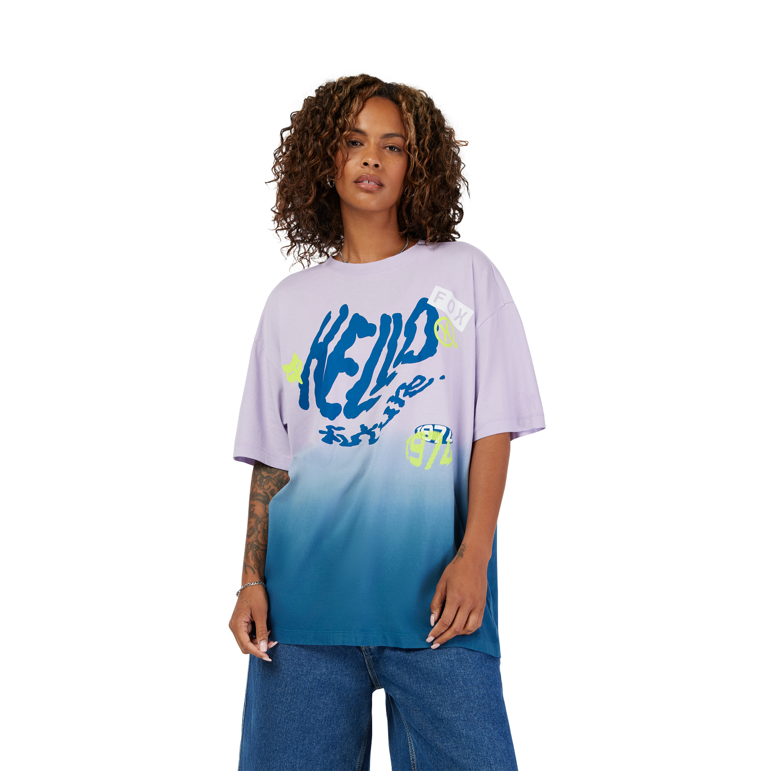 Womens Hello Future Oversized Tee