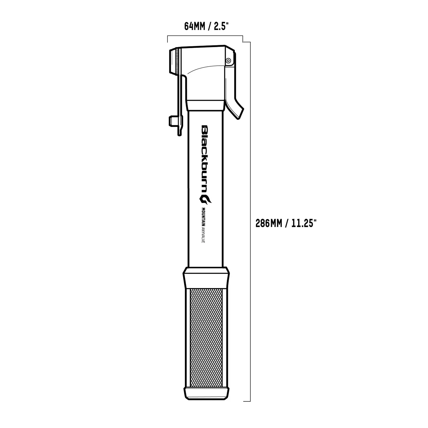 BBN MOUNTAIN ANYVALVE MINI PUMP BLK