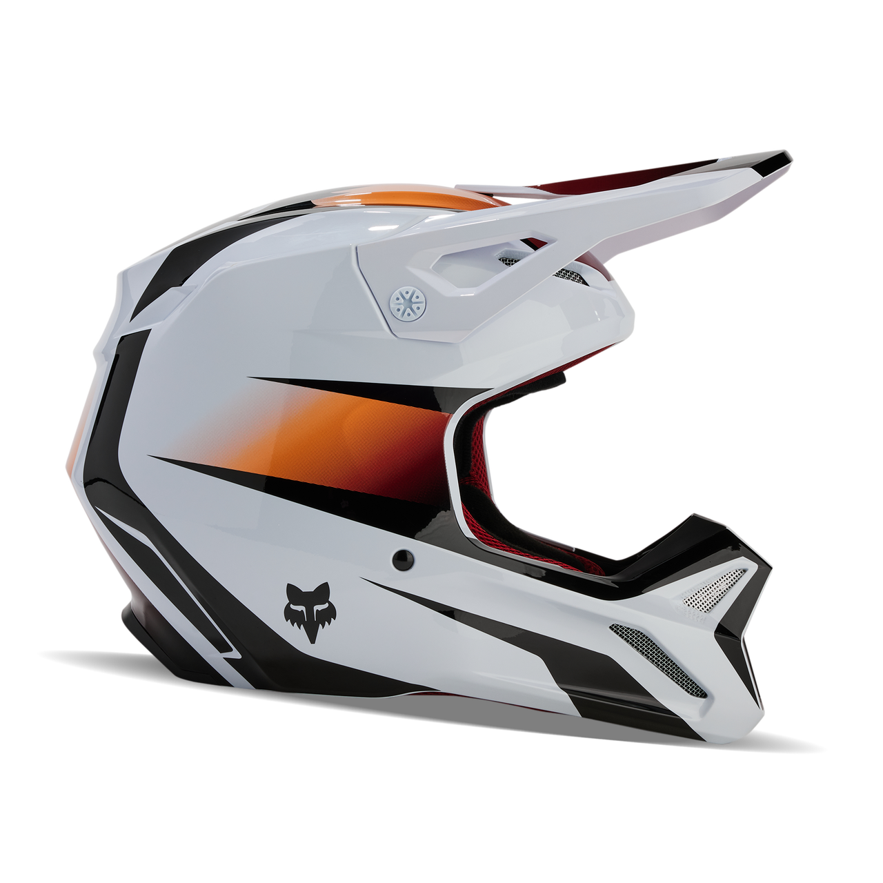 Fox V1 ヘルメット ゴート フルフェイス リッキー オレンジ ホワイト L