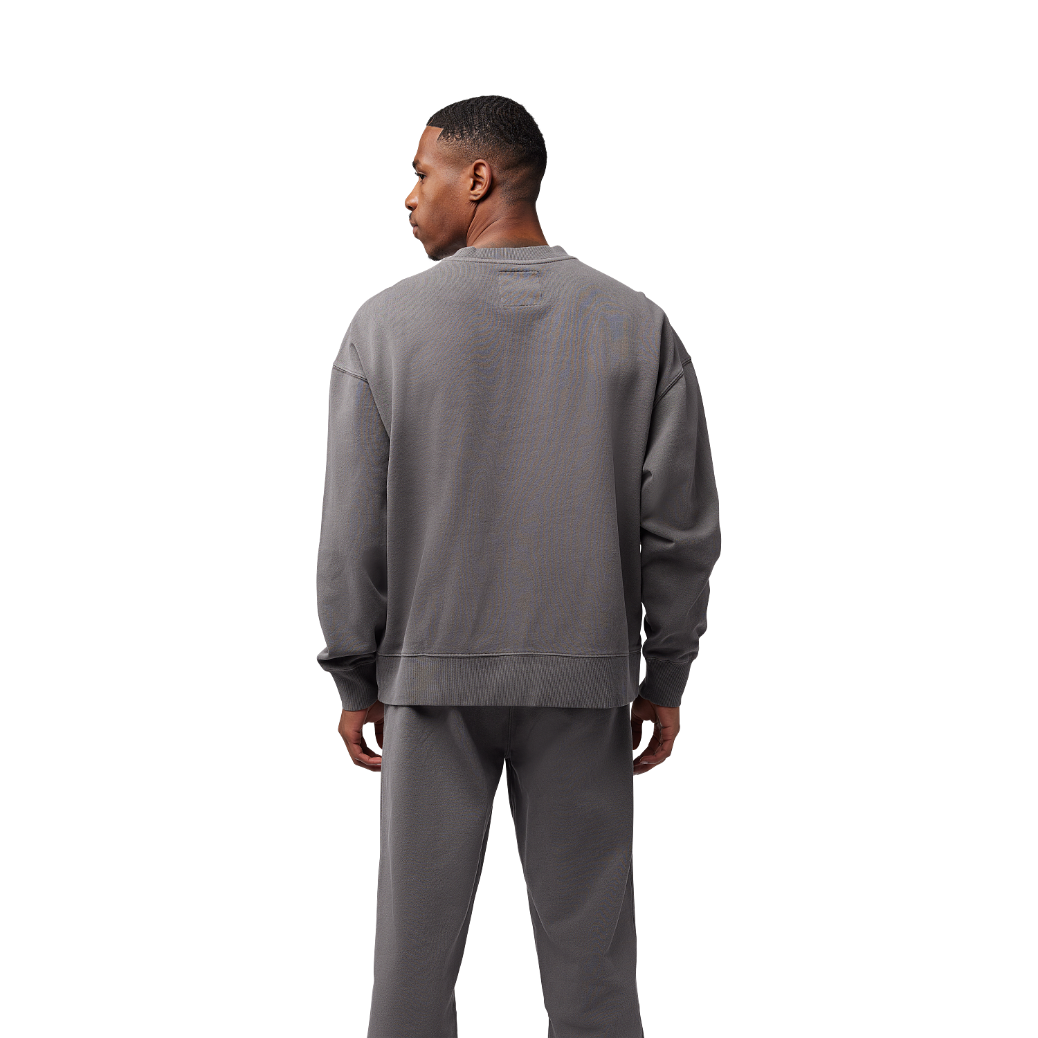 Wordmark oversized pullover med rund halsudsk&aelig;ring