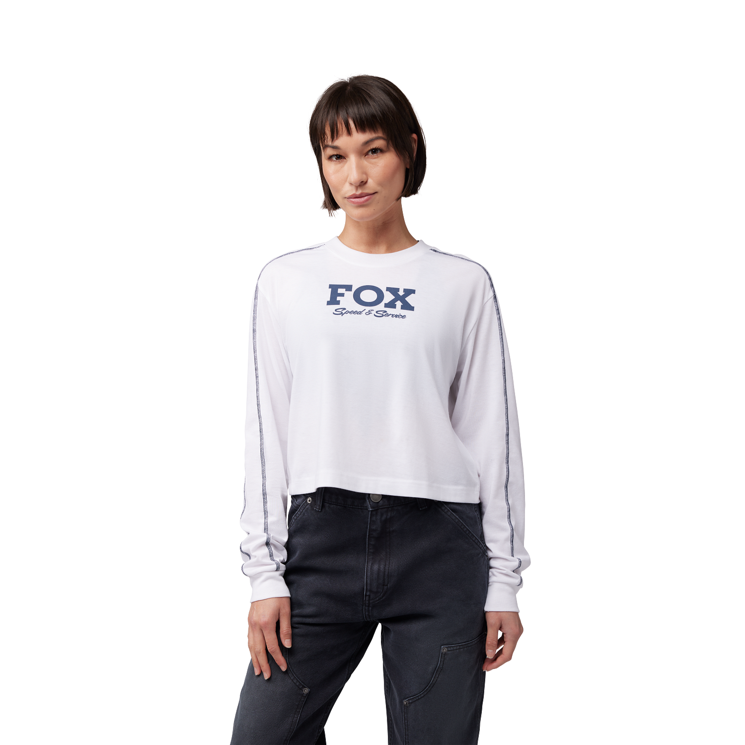 Womens Speed & Service Long Sleeve Crop Tee