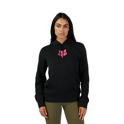 W FOX HEAD FLEECE PO [BLK/PNK] L