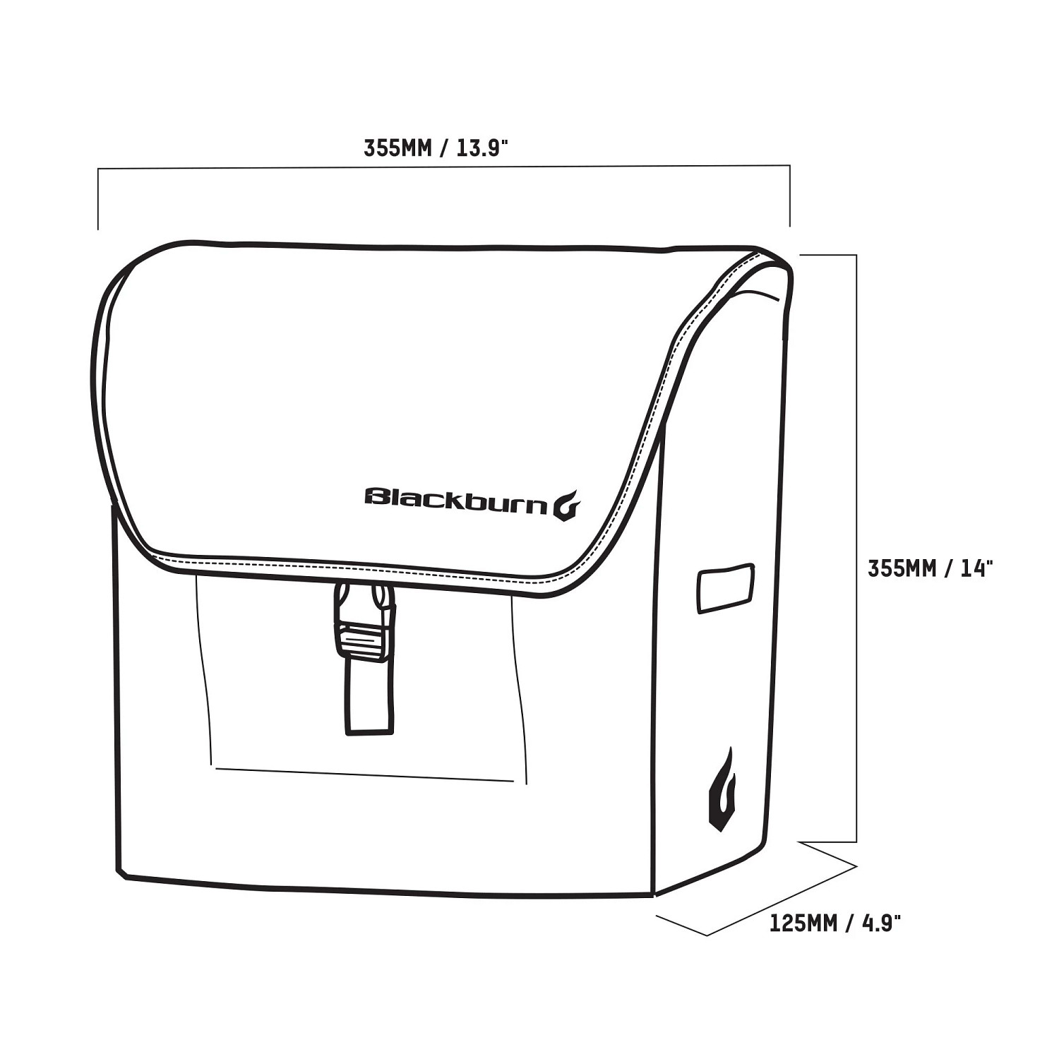 BBN LOCAL REAR PANNIER BLACK 25