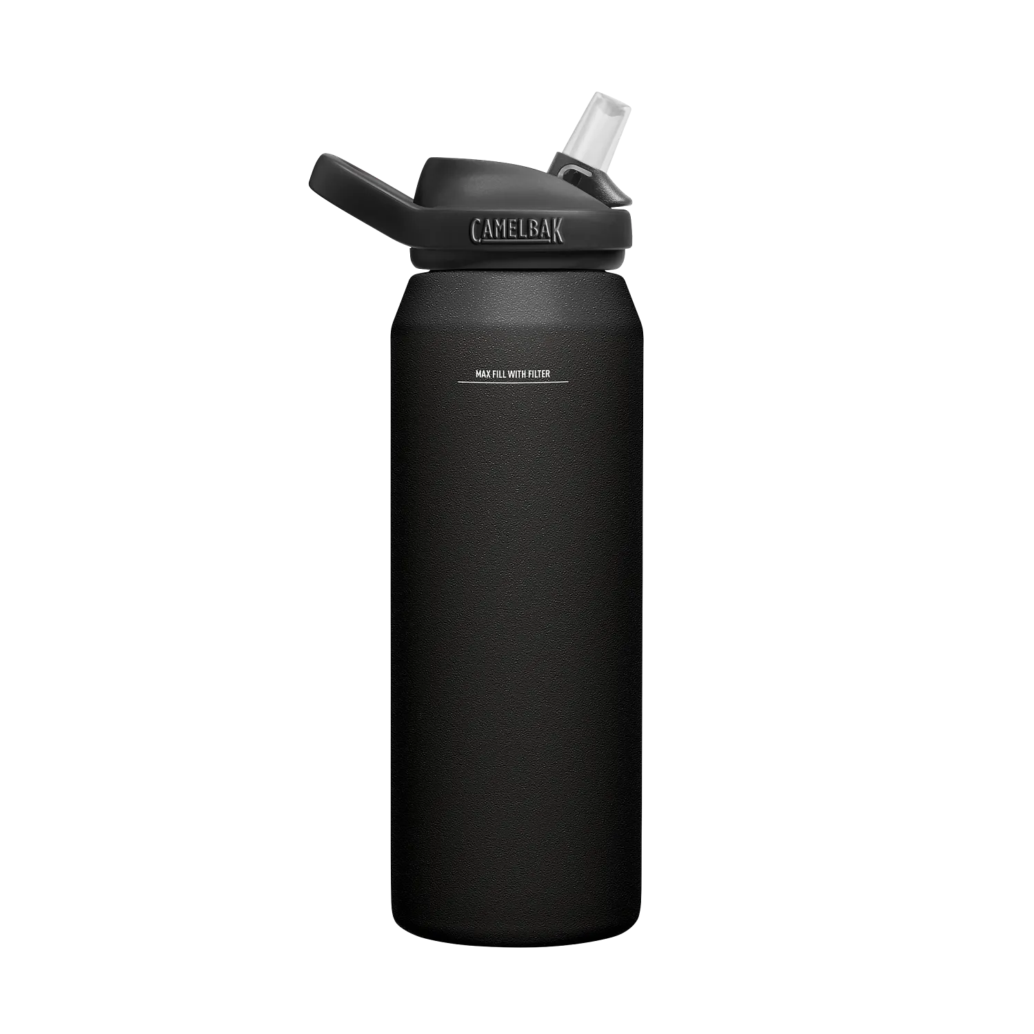 eddy+ 32oz SST Vacuum Insulated, filtered by LifeStraw, Black