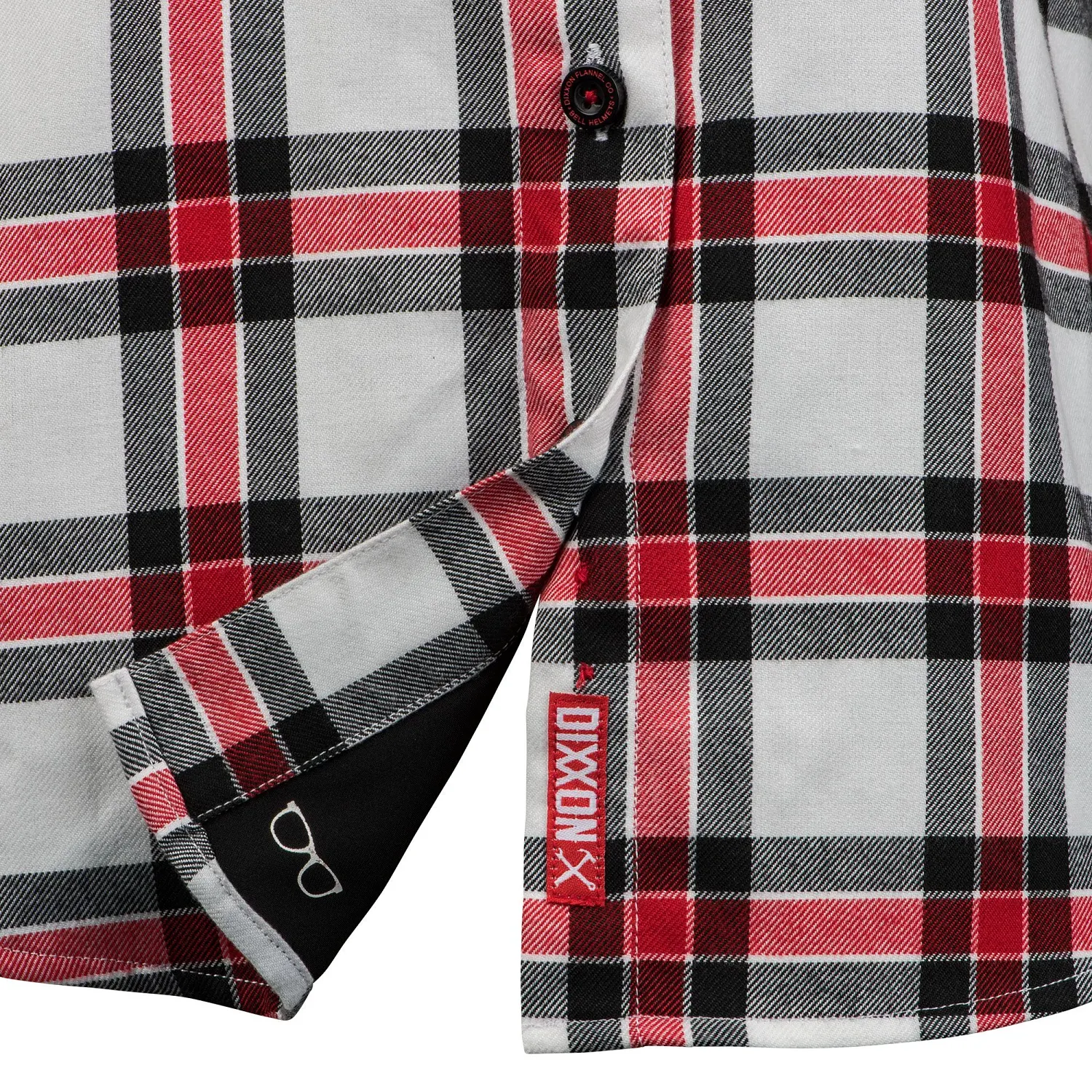 PS DIXXON W LS FLANNEL WH/BK/RD S