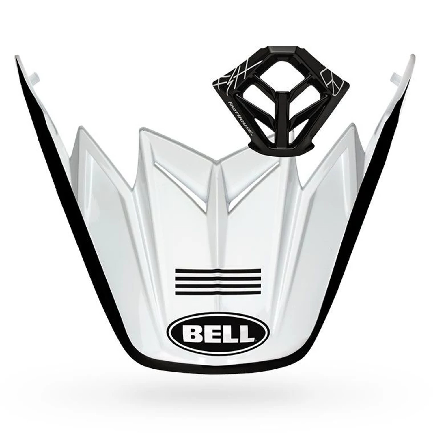 PS MOTO 9 VISOR MP KIT 4 STRIPE MT WH/BK