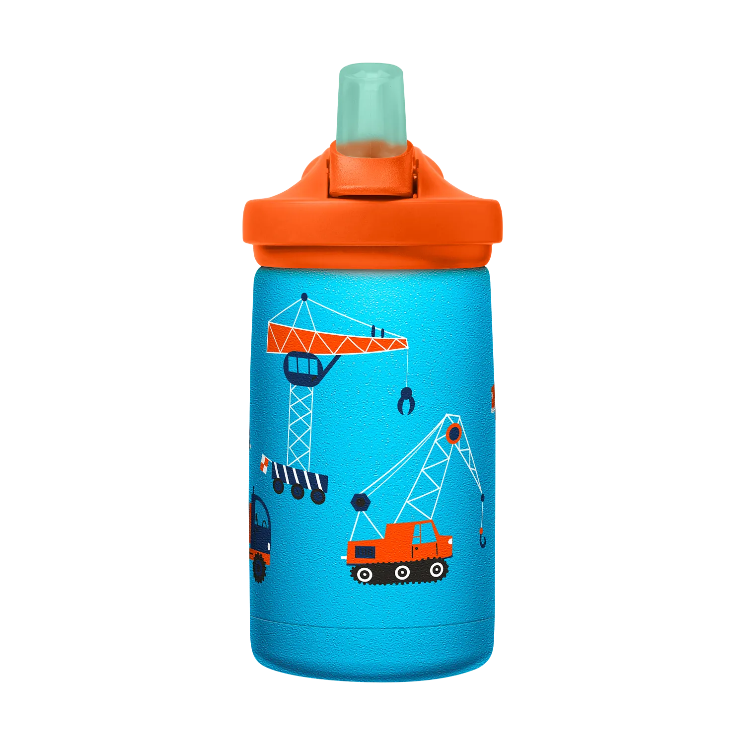 eddy+ kids SST Vacuum Insulated 12oz, Construction and Cranes, BTS LE