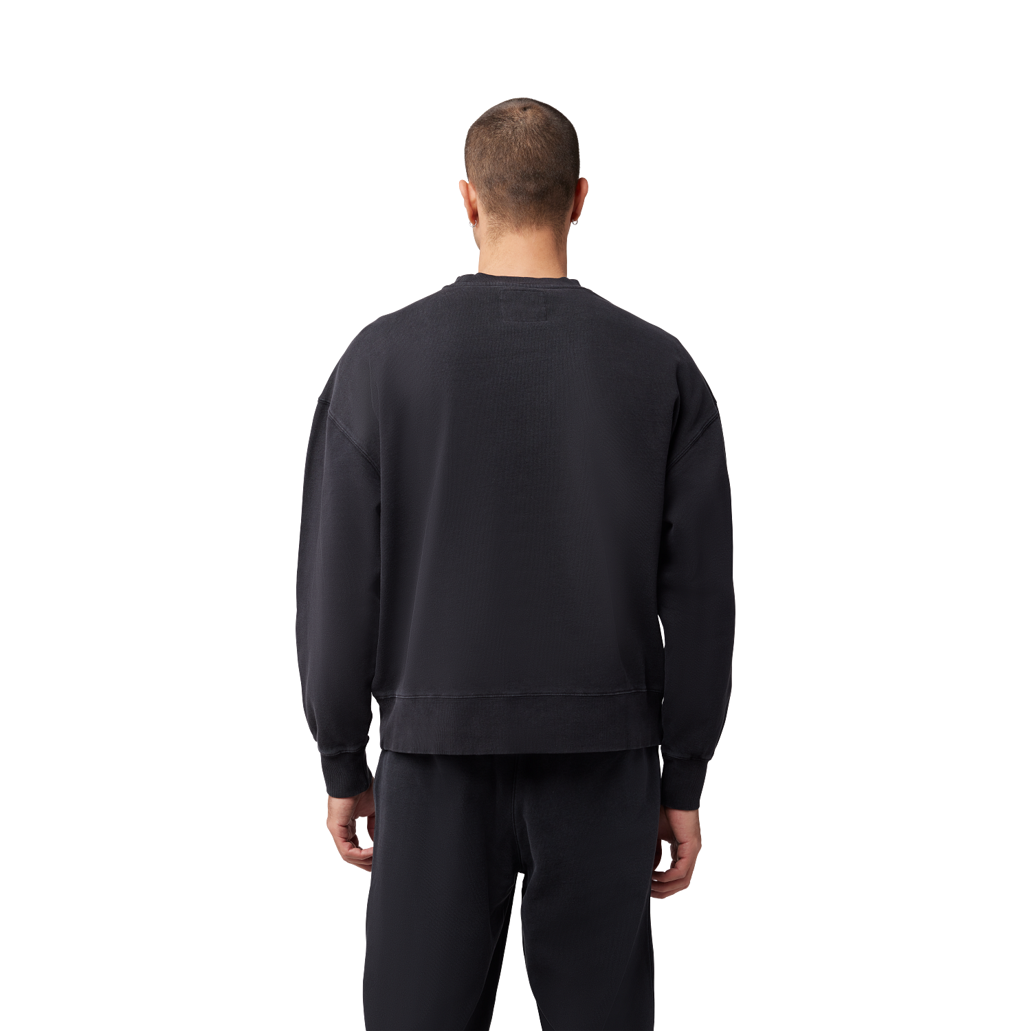 Wordmark oversized pullover med rund halsudsk&aelig;ring