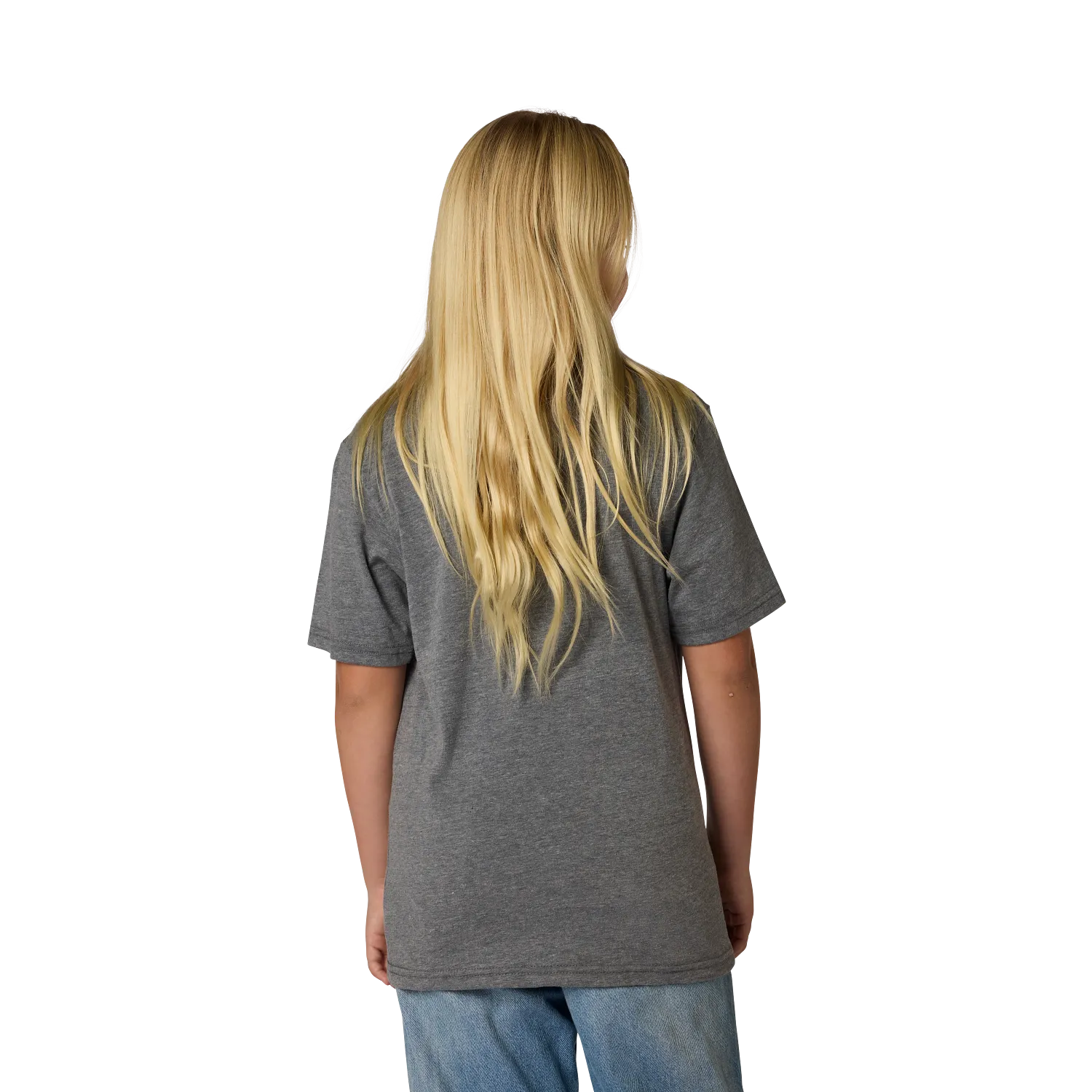 YTH IMAGE PRINT HD SS TEE [HTR DRK GRY] YS