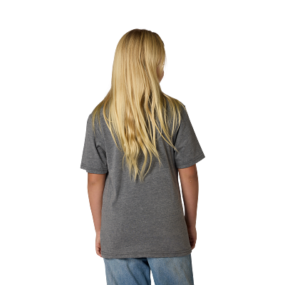 YTH IMAGE PRINT HD SS TEE [HTR DRK GRY] YS