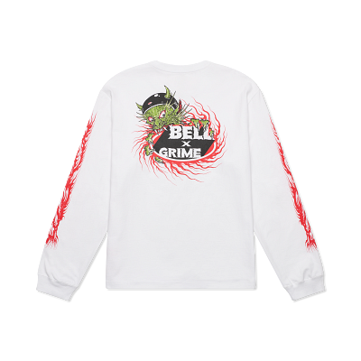 FLAMED DEMON LS TEE [WHT]