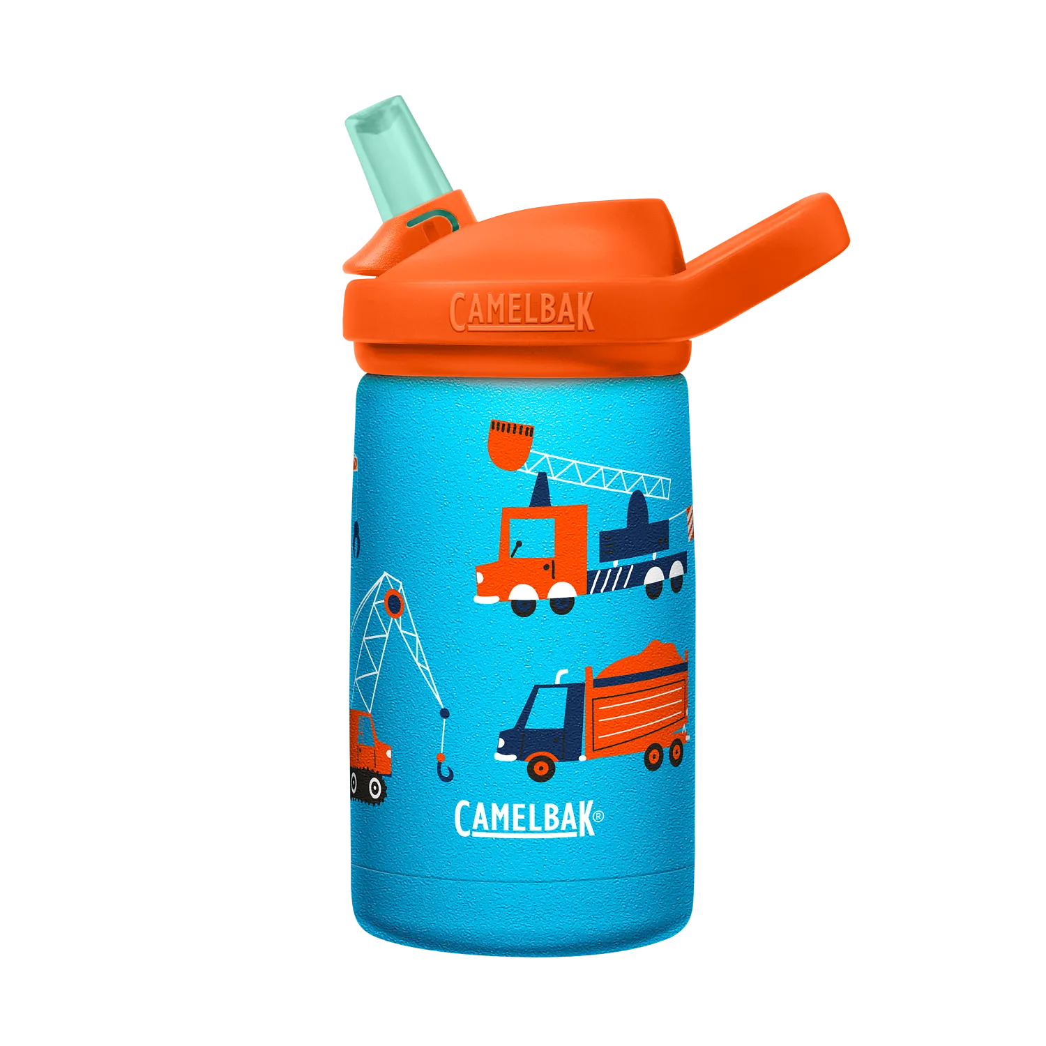 eddy+ kids SST Vacuum Insulated 12oz, Construction and Cranes, BTS LE