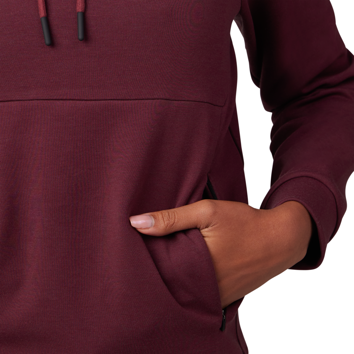WOMENS RISE PO FLEECE [HTR BUR] L