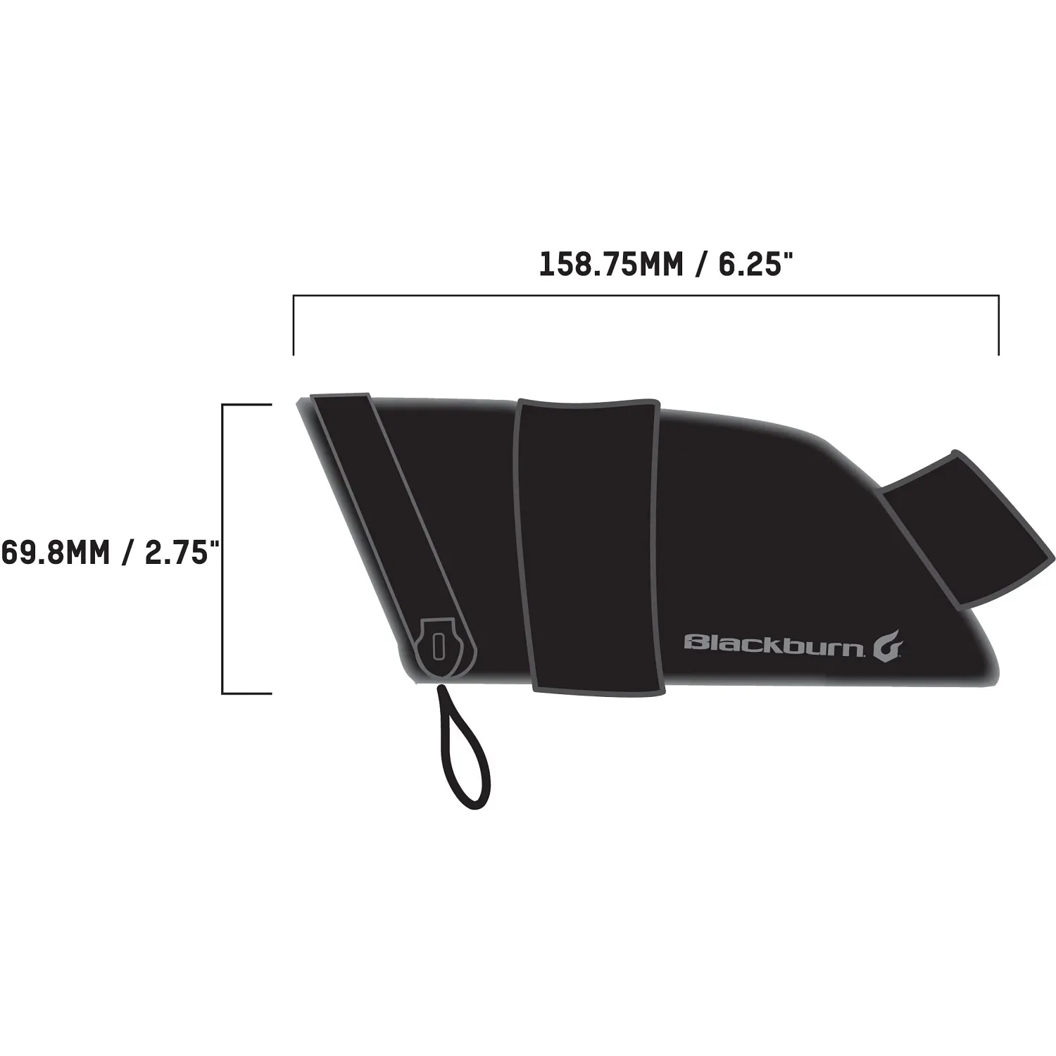 BBN GRID SMALL SEAT BAG BK REFLECTIVE 25