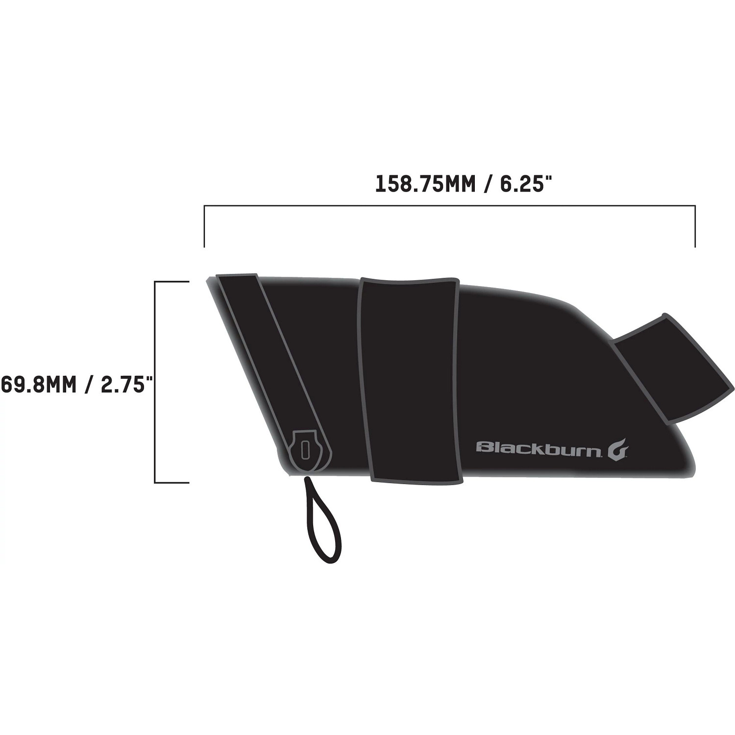 BBN GRID SMALL SEAT BAG BK REFLECTIVE 25