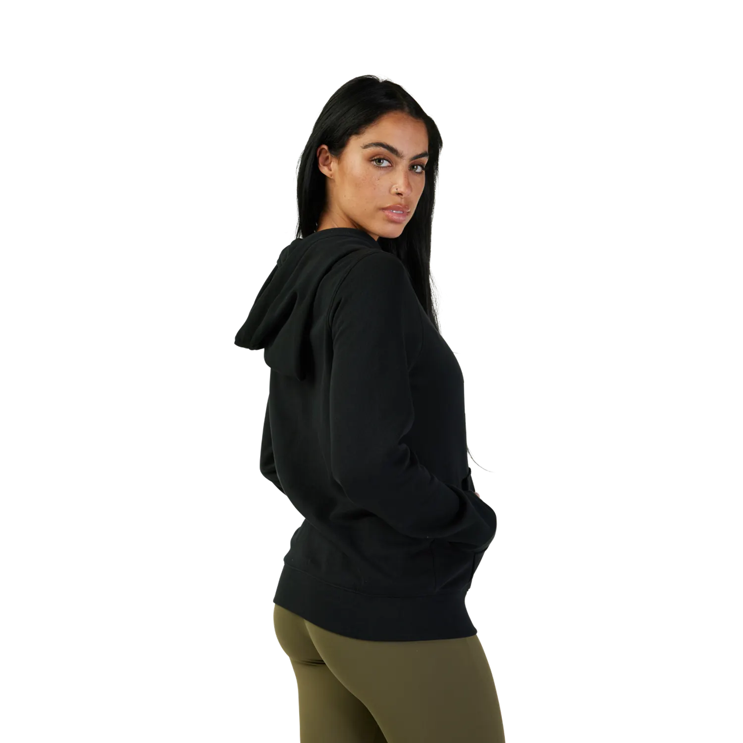 W FOX HEAD FLEECE PO [BLK/PNK] L