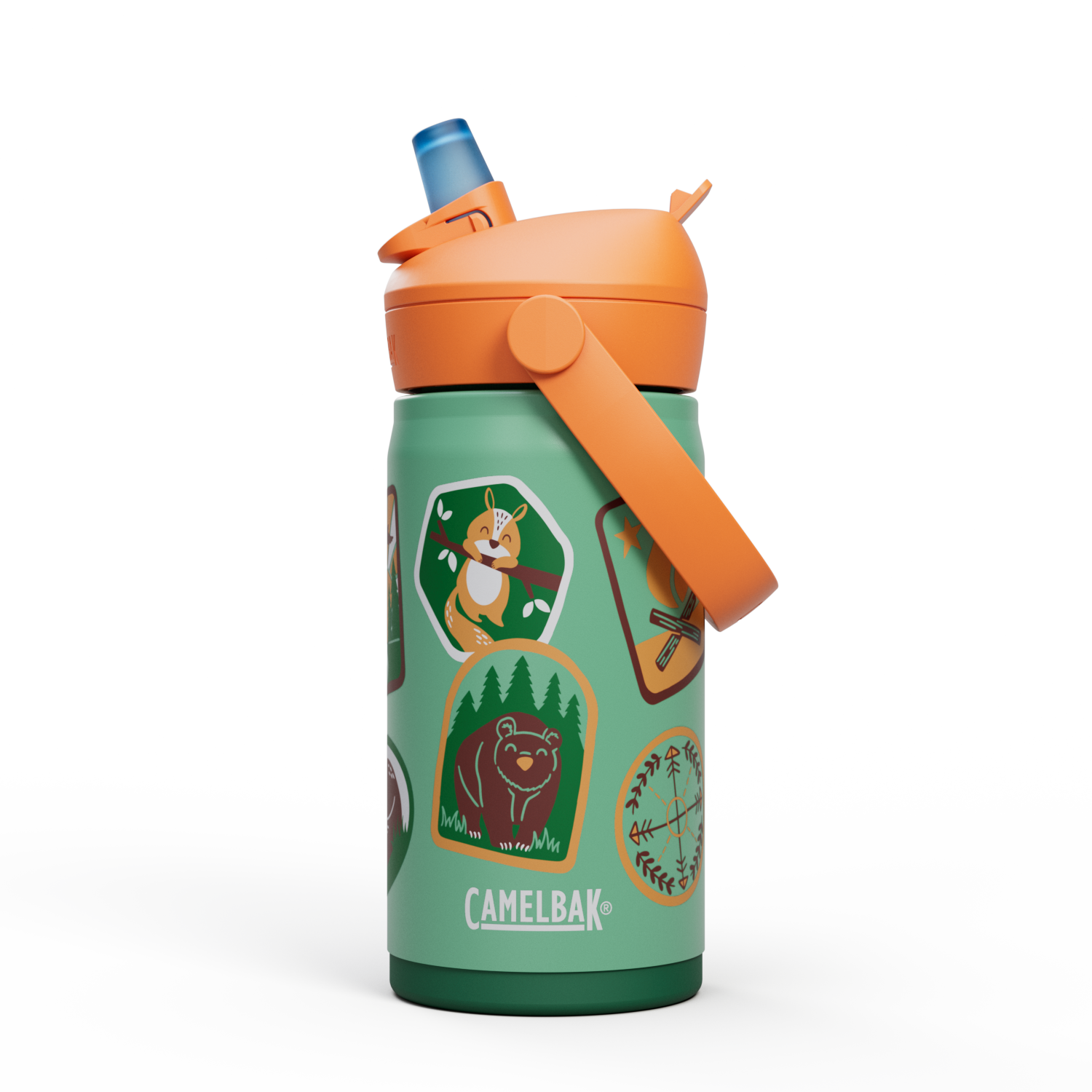 Thrive Flip Straw Kids VSS 12oz, Camp Badges