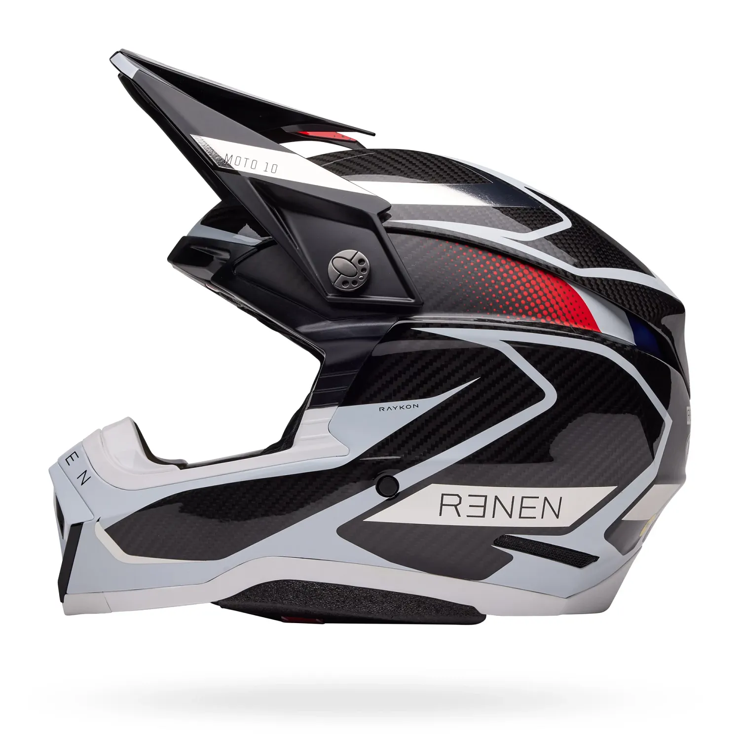 PS MOTO-10 SPHR RN RAYCON M/G BK/WH S