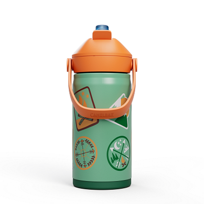 Thrive Flip Straw Kids VSS 12oz, Camp Badges