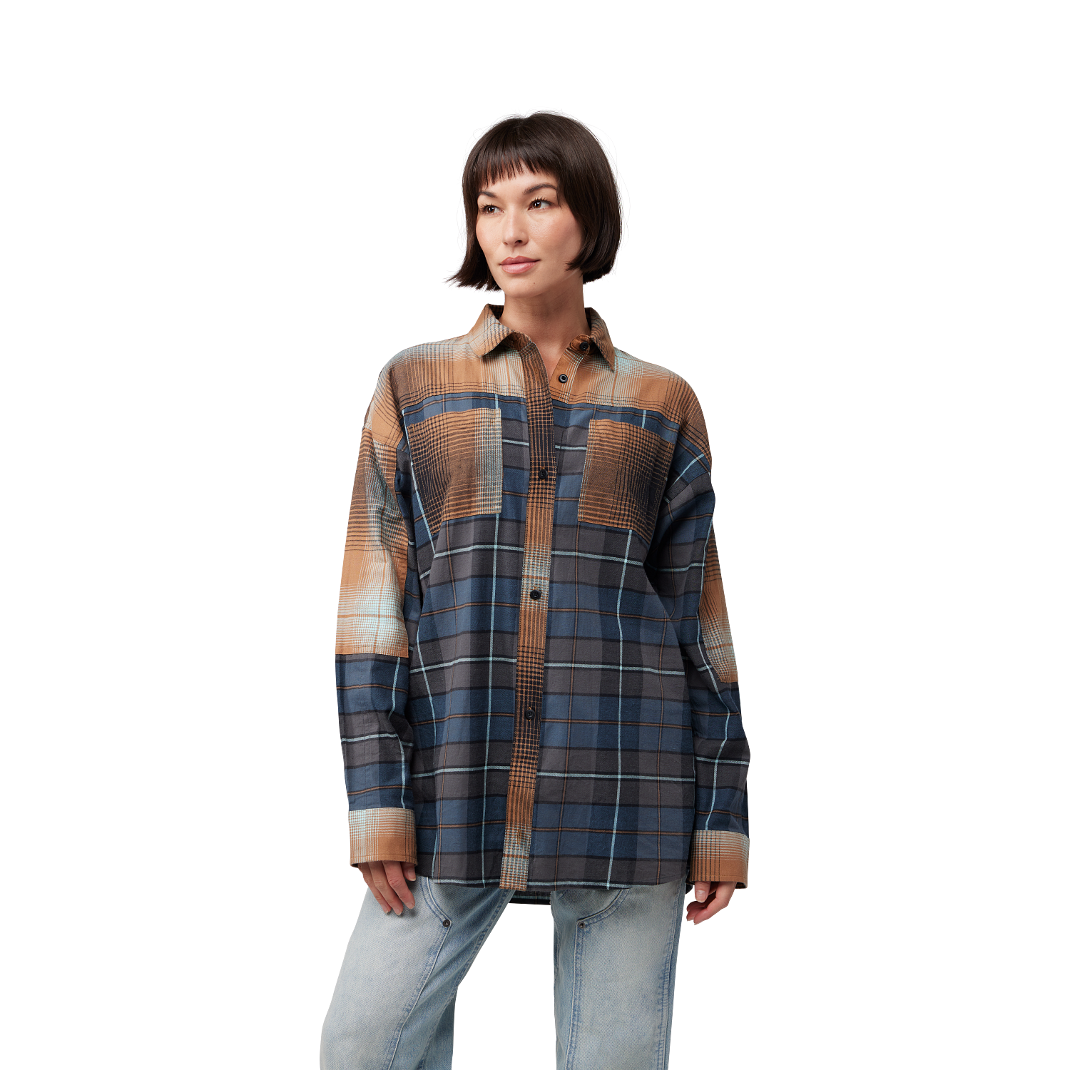 Oversized flanelshirt - Dames