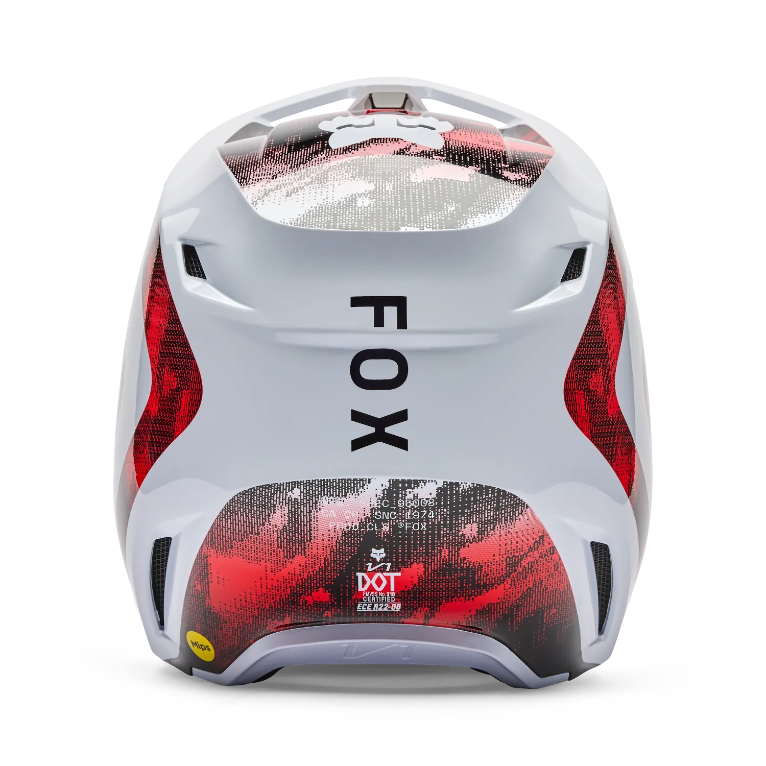 V1 KAIROS HELMET [WHT/FLO RED] XS