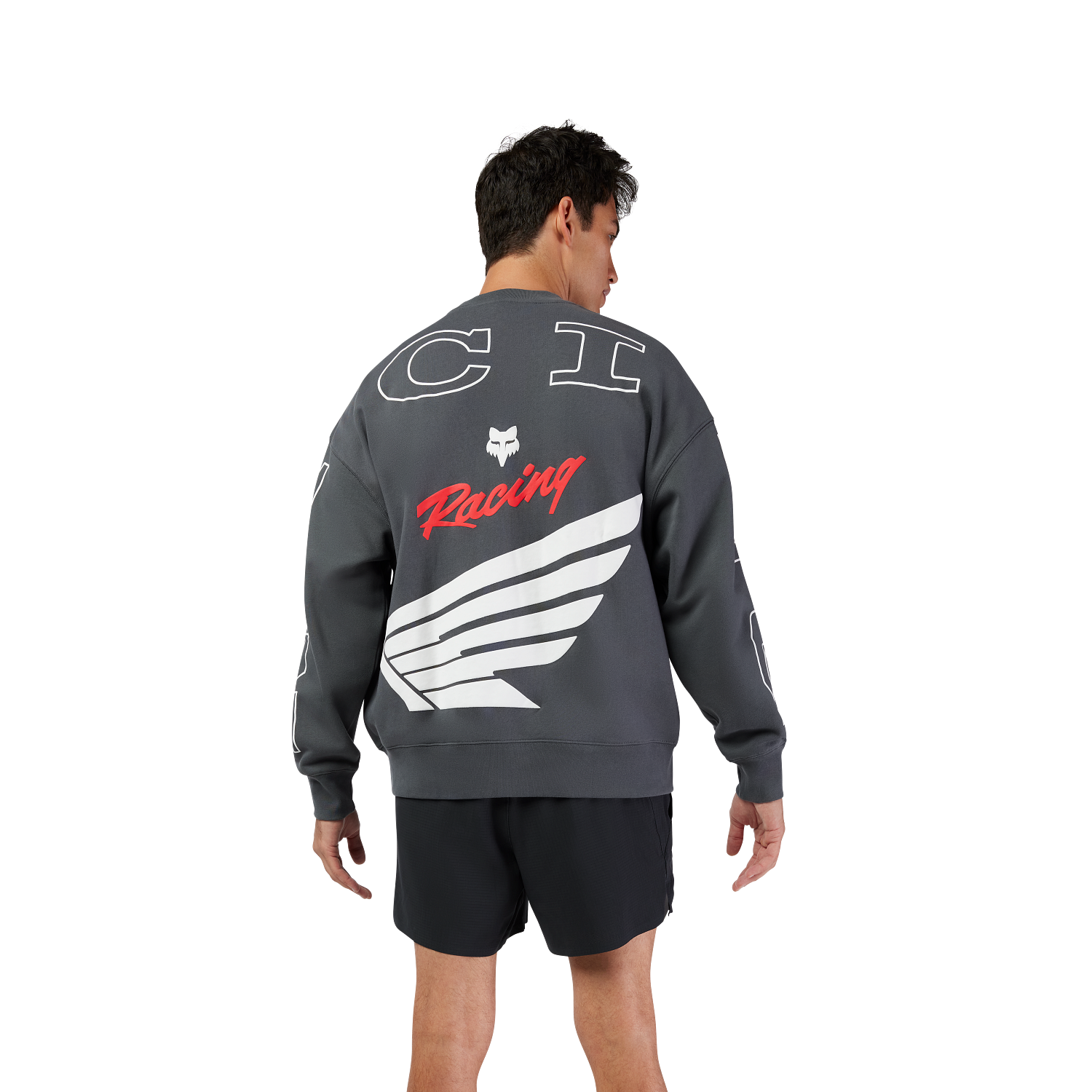 HONDA OVERSIZED FLEECE CREW [DRK SHDW] XL