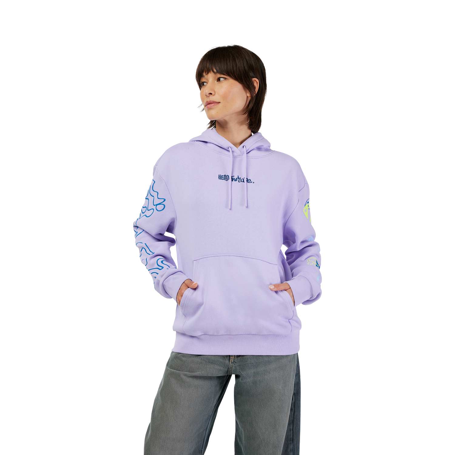 Sudadera con capucha Hello Future para mujer