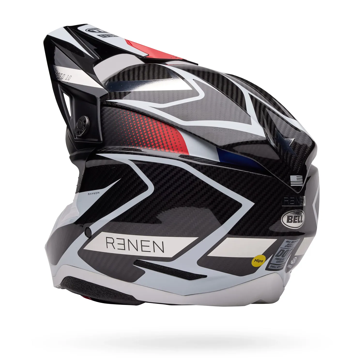 PS MOTO-10 SPHR RN RAYCON M/G BK/WH S