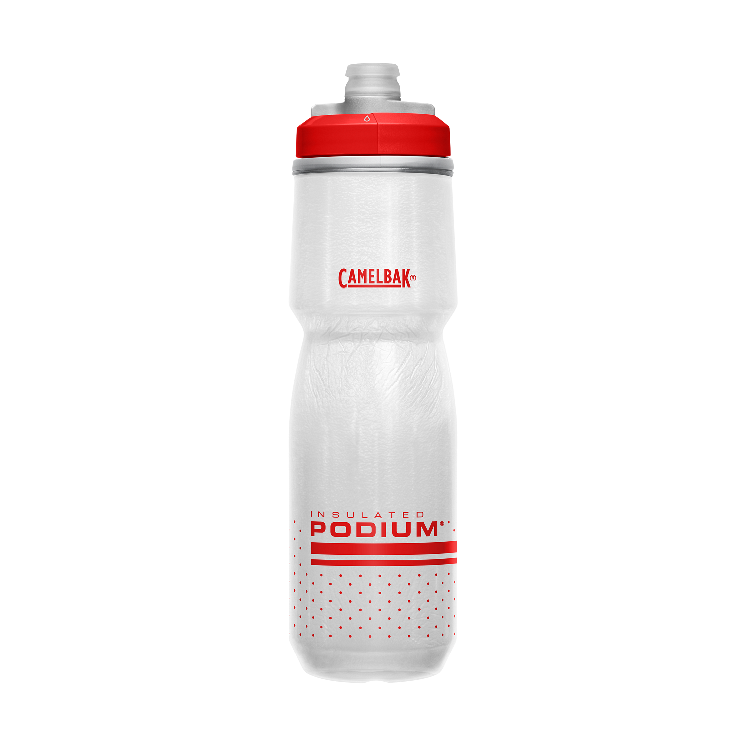 Podium Chill 24oz, Fiery Red/White