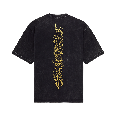 GOLDSTONE WASHED SS TEE [BLK] XL
