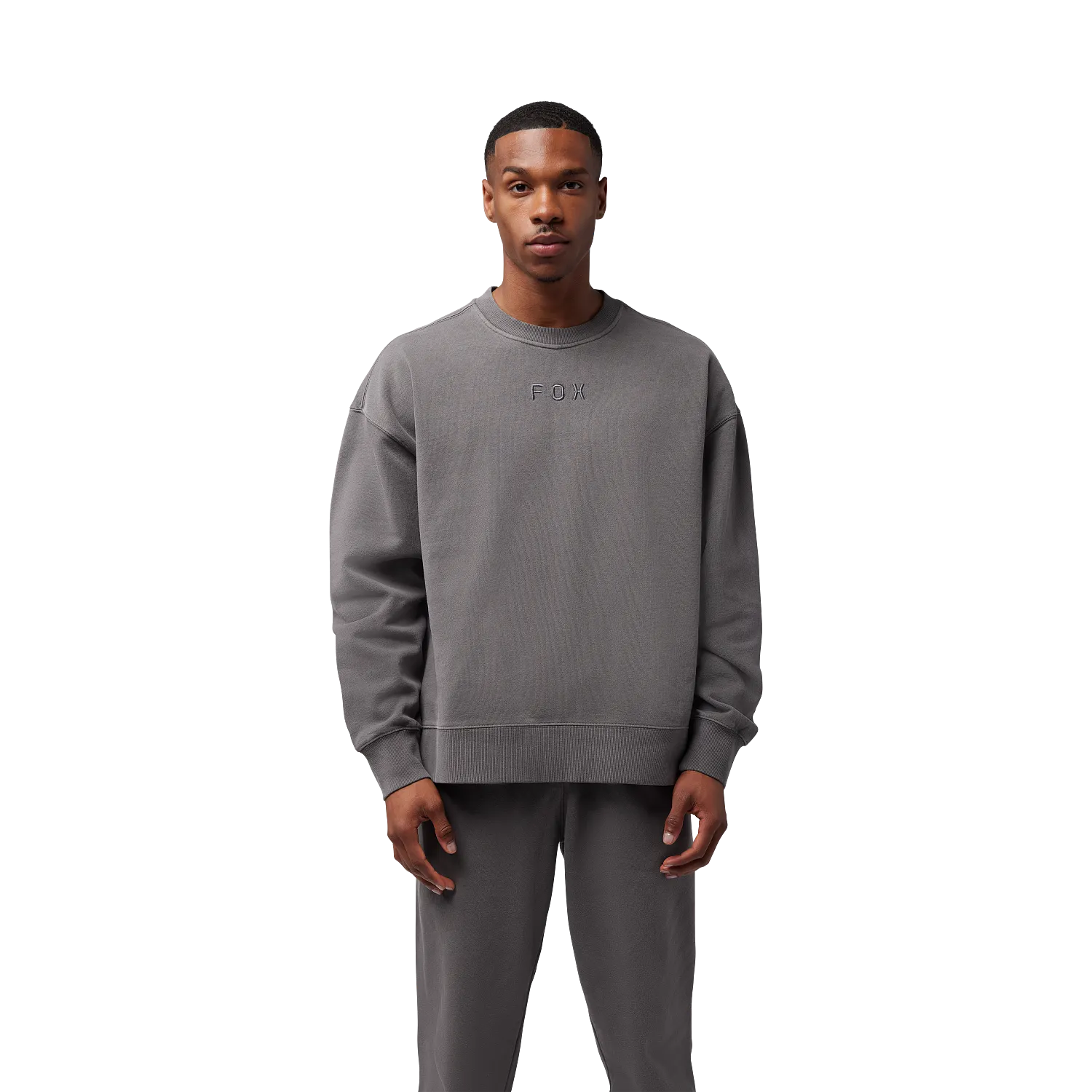 WORDMARK OVERSIZED FLEECE CREW 