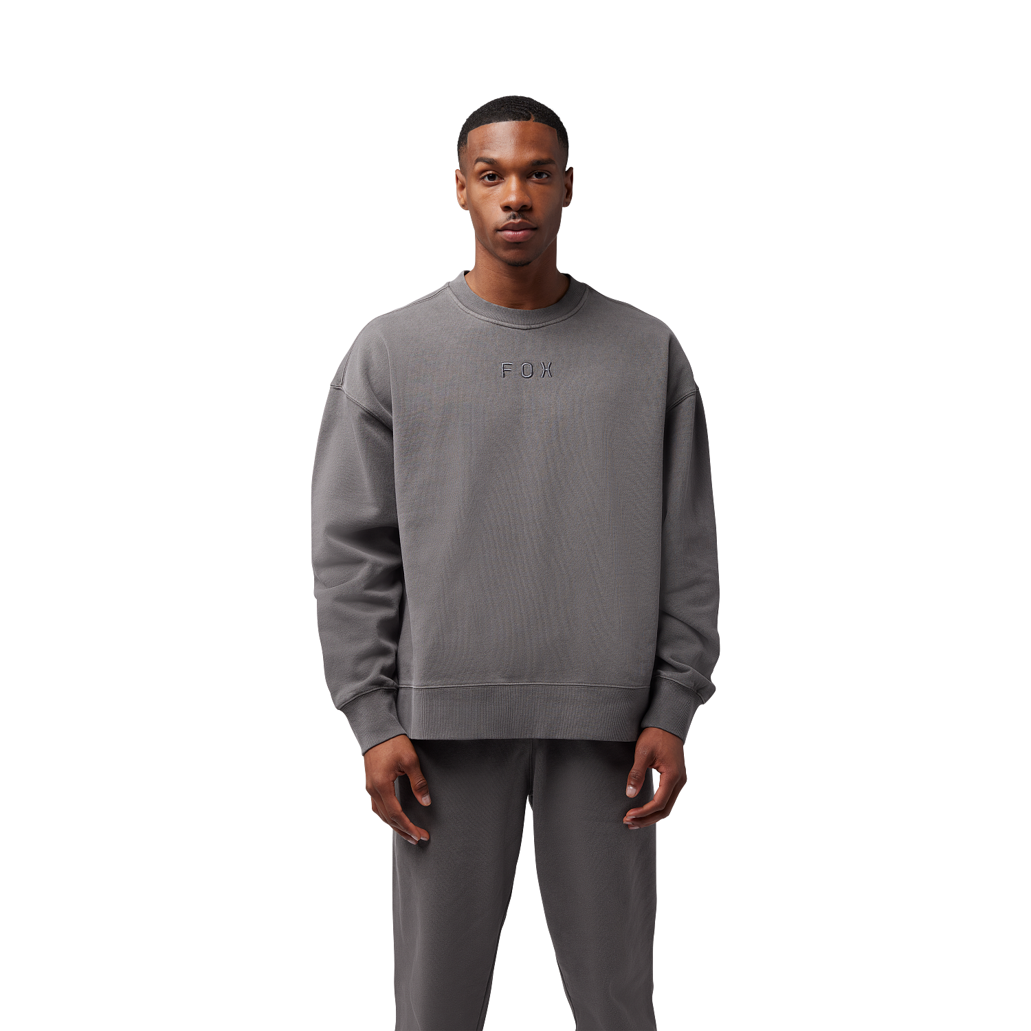 Wordmark oversized pullover med rund halsudsk&aelig;ring
