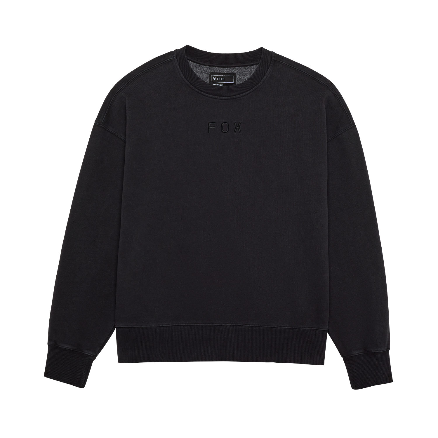 Wordmark oversized pullover med rund halsudsk&aelig;ring