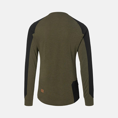 GA M ROUST LS WIND JERSEY BLK/TRL GRN M
